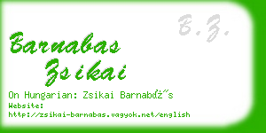 barnabas zsikai business card